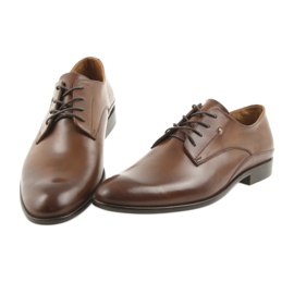 Zapatos con cordones badura para hombre 7777 marrón 3