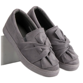 McKey Zapatillas de gamuza sin cordones gris 6