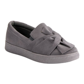 McKey Zapatillas de gamuza sin cordones gris 3