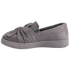 McKey Zapatillas de gamuza sin cordones gris 4