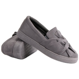 McKey Zapatillas de gamuza sin cordones gris 5