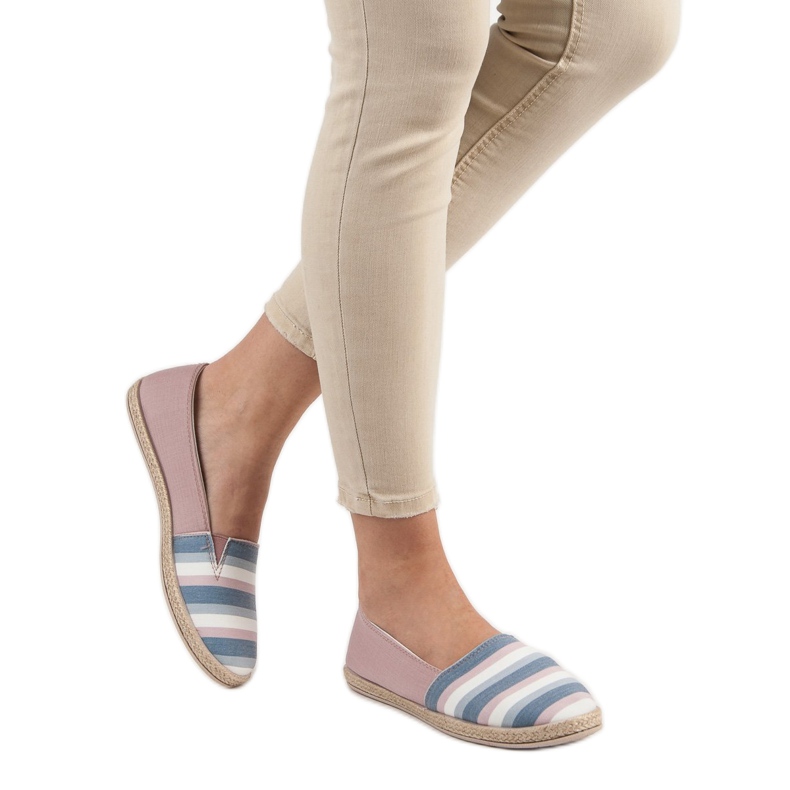 Sweet Shoes Slipons a rayas multicolor rosado 2