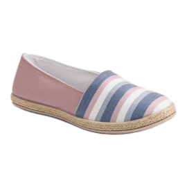 Sweet Shoes Slipons a rayas multicolor rosado 3