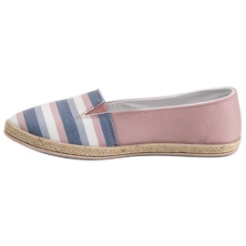 Sweet Shoes Slipons a rayas multicolor rosado 4