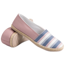 Sweet Shoes Slipons a rayas multicolor rosado 5