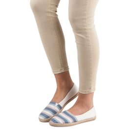 Sweet Shoes Slipons a rayas blanco azul multicolor 2
