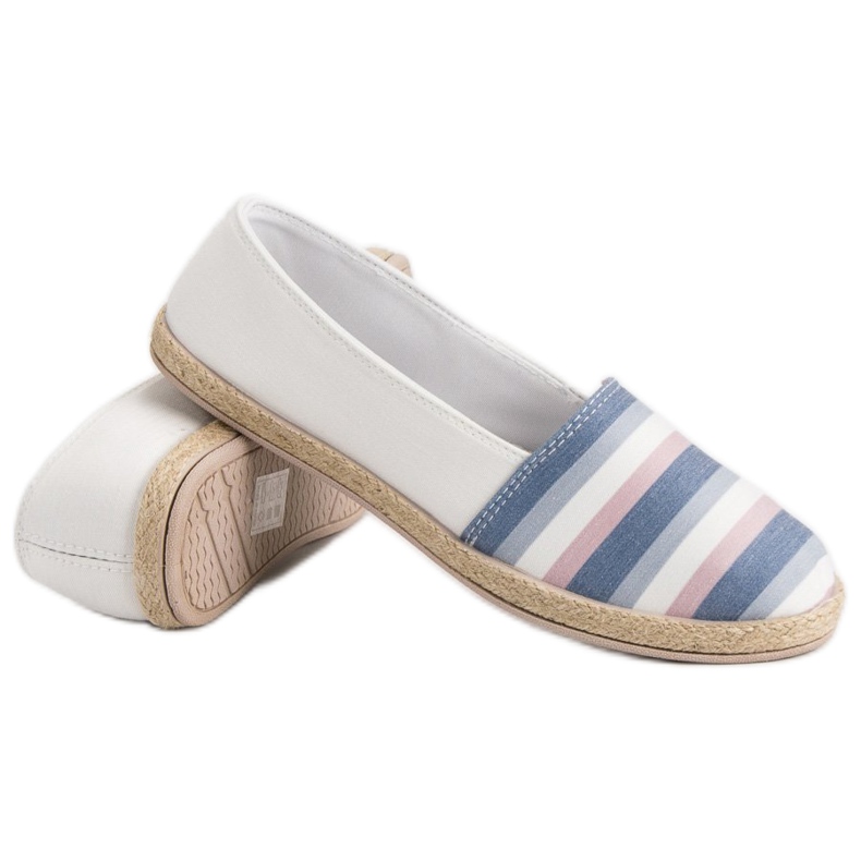 Sweet Shoes Slipons a rayas blanco azul multicolor 1