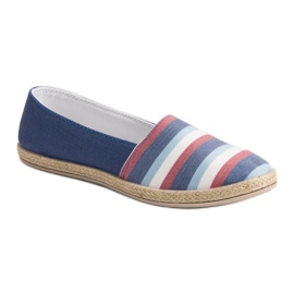 Sweet Shoes Slipons a rayas azul 3