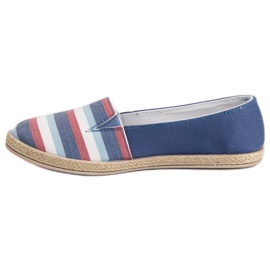 Sweet Shoes Slipons a rayas azul 4