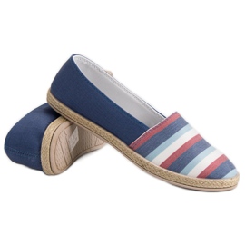 Sweet Shoes Slipons a rayas azul 5