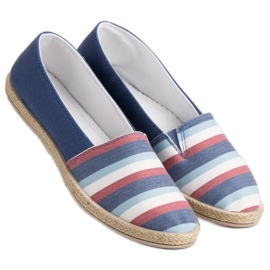 Sweet Shoes Slipons a rayas azul 6