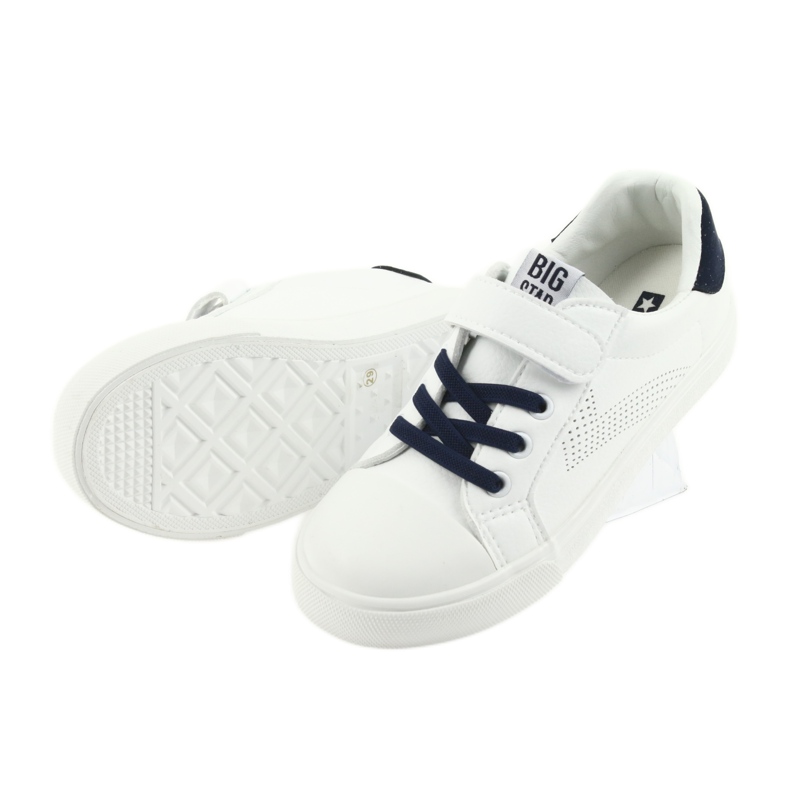 Zapatillas Big Star Velcro 374107 blanco azul marino 5
