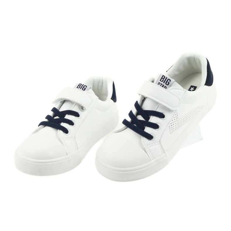 Zapatillas Big Star Velcro 374107 blanco azul marino 3