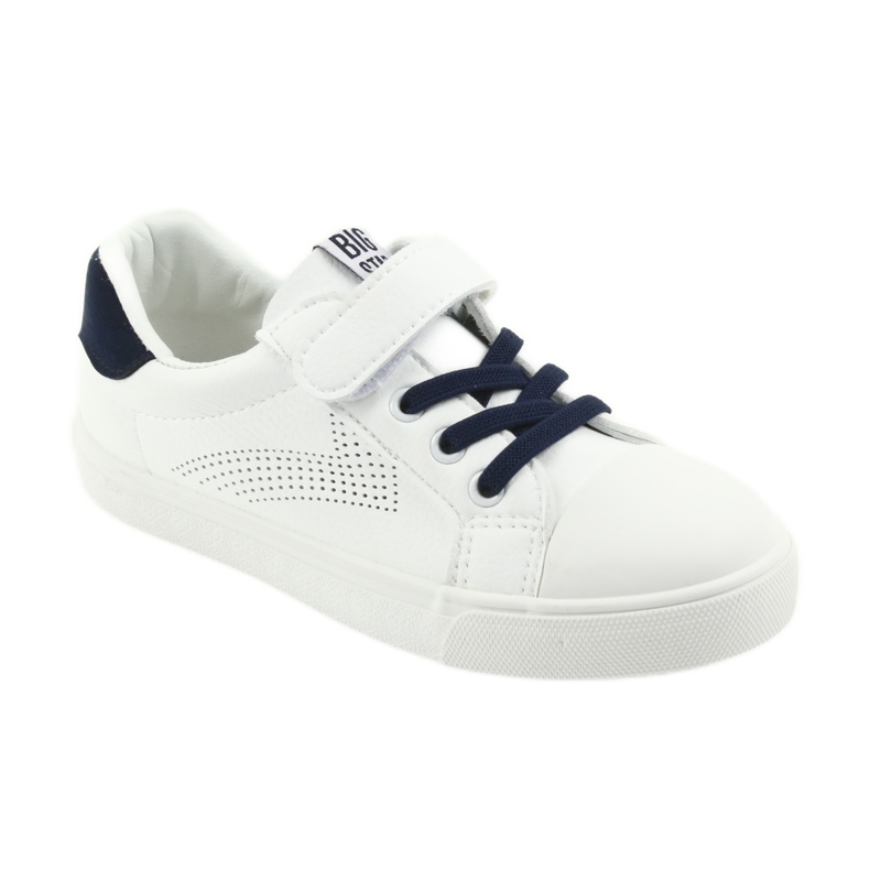 Zapatillas Big Star Velcro 374107 blanco azul marino 1