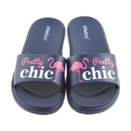 Zapatillas de mujer Flamingos Atletico blanco rosa azul marino 3