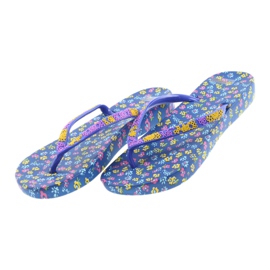 Atletico Chanclas de mujer con flores violeta azul amarillo rosado 4 Atletico Chanclas de mujer con flores violeta azul amarillo rosado 4