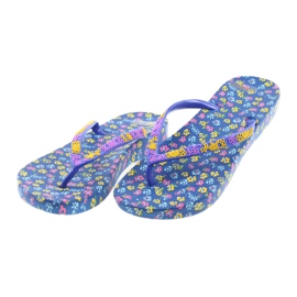 Atletico Chanclas de mujer con flores violeta azul amarillo rosado 2 Atletico Chanclas de mujer con flores violeta azul amarillo rosado 2