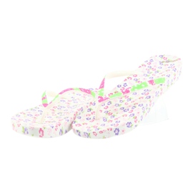 Atletico Chanclas de mujer con flores blanco violeta verde rosado 3 Atletico Chanclas de mujer con flores blanco violeta verde rosado 3