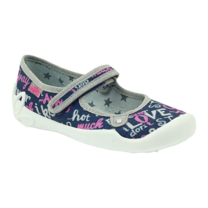 Calzado infantil befado 114Y311 gris rosado azul marino 1