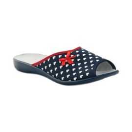 Befado zapatos mujer pu 254D063 blanco azul marino 1