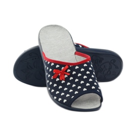 Befado zapatos mujer pu 254D063 blanco azul marino 3