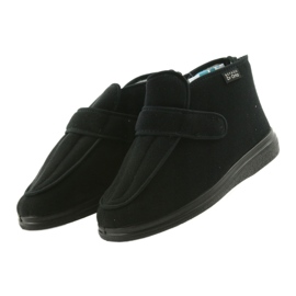 Pantuflas de hombre Dr.ORTO Befado con velcro 987M002 negro, forro plateado(Ag) 7