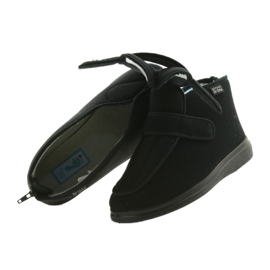 Pantuflas de hombre Dr.ORTO Befado con velcro 987M002 negro, forro plateado(Ag) 8