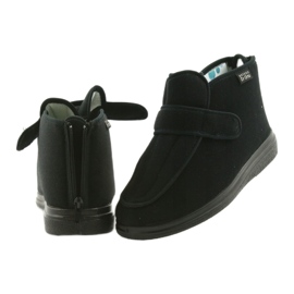 Pantuflas de hombre Dr.ORTO Befado con velcro 987M002 negro, forro plateado(Ag) 9