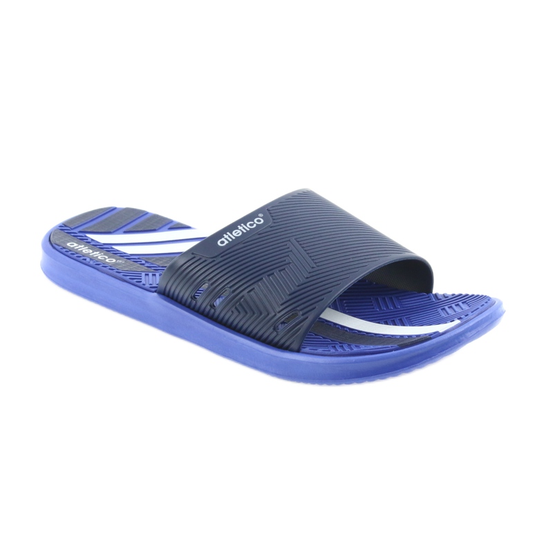 Atletico Zapatilla de piscina atlético hombre azul marino blanco 1