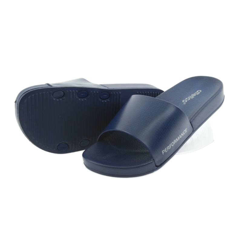 Atletico Pantuflas de hombre con perfil atlético azul marino 3 Atletico Pantuflas de hombre con perfil atlético azul marino 3