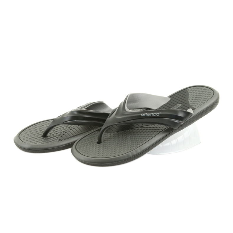 Atletico Chanclas de hombre atlético negro gris 2