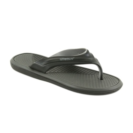 Atletico Chanclas de hombre atlético negro gris 1