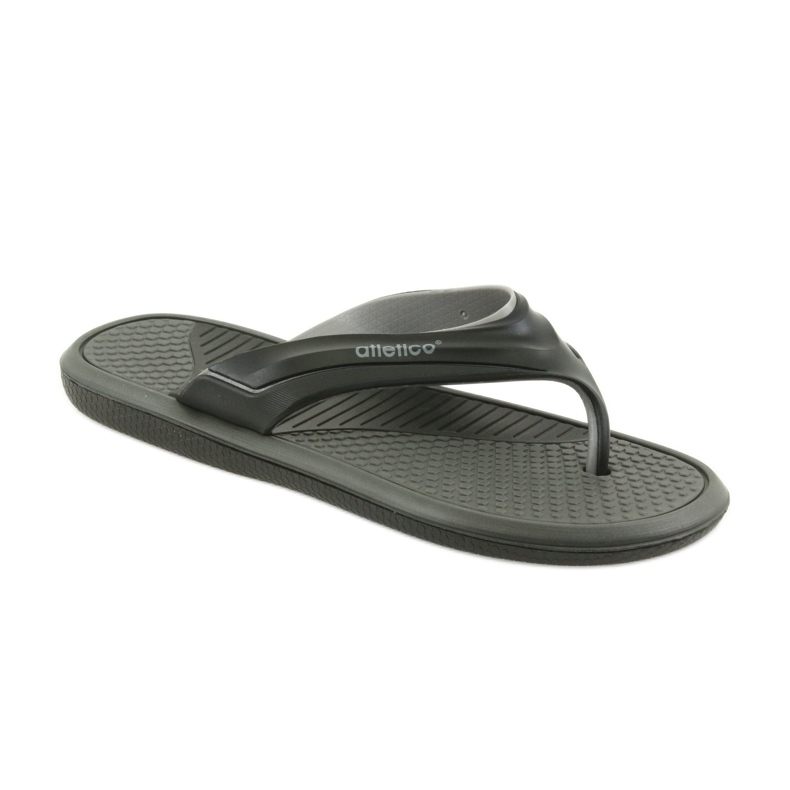 Atletico Chanclas de hombre atlético negro gris 1