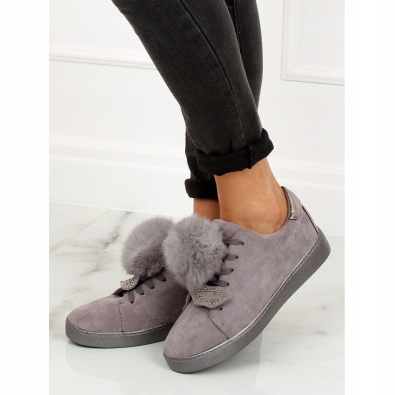 Zapatillas de mujer grises 68-95 Gris 1