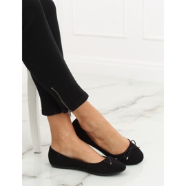 Negro 3C-10 Bailarinas negras para mujer 4