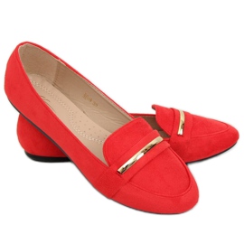 Mocasines de mujer rojo 3C-9 rojo 1