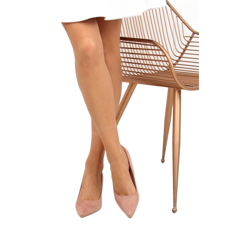 Tacones altos de ante rosa 100-828ES-1 Rosa 1