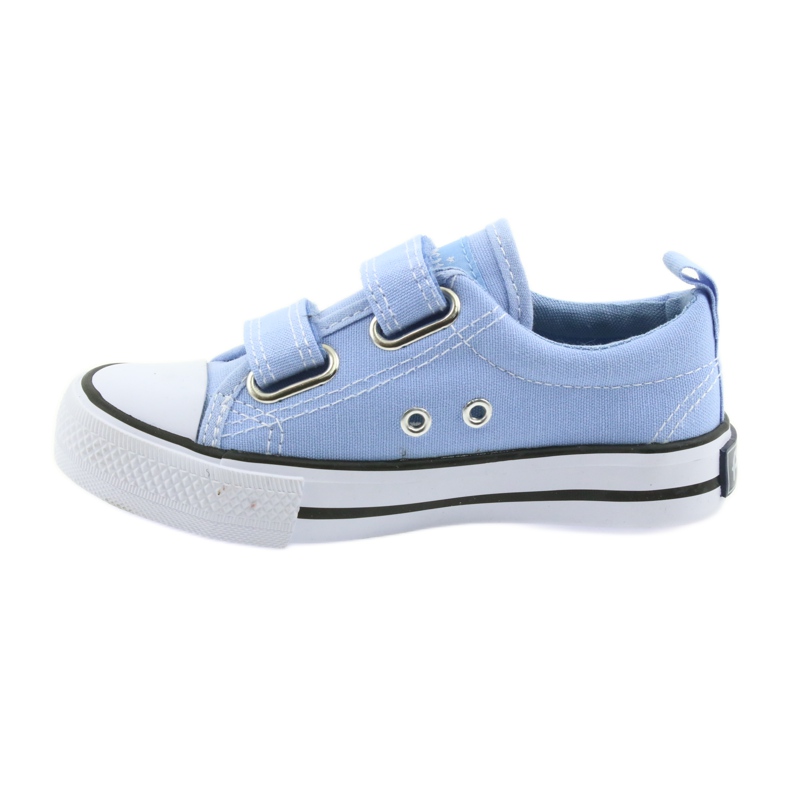 Zapatillas velcro American Club LH50 azul calzado infantil blanco 2
