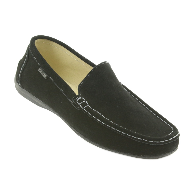 Mocasines zapatos hombre piel American Club 01/2019 negro 1