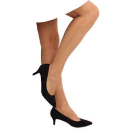 Zapatos de salón tacones bajos negro 123-2 Negro 1