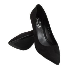 Zapatos de salón tacones bajos negro 123-2 Negro 5