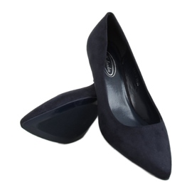 Salón con tacones bajos azul marino 123-2 Azul 1