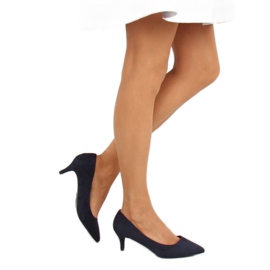 Salón con tacones bajos azul marino 123-2 Azul 2 Salón con tacones bajos azul marino 123-2 Azul 2