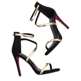 Sandalias negras de tacón 988-58 Negro 1