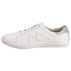 Tenis bajos de piel VINCEZA blanco 5
