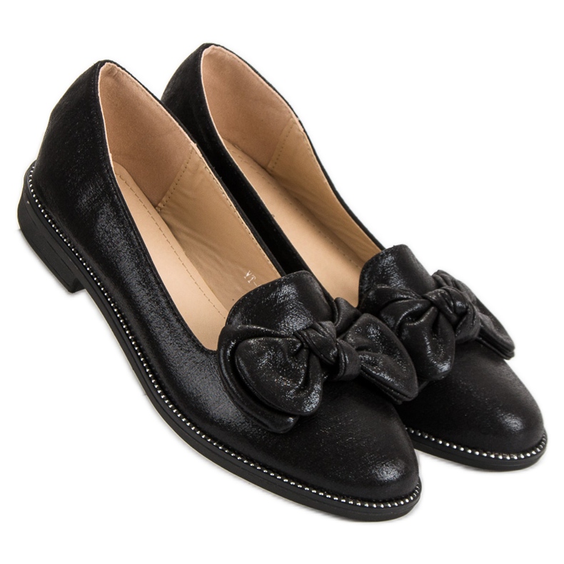 Forever Folie Bailarina negra con lazo negro 1