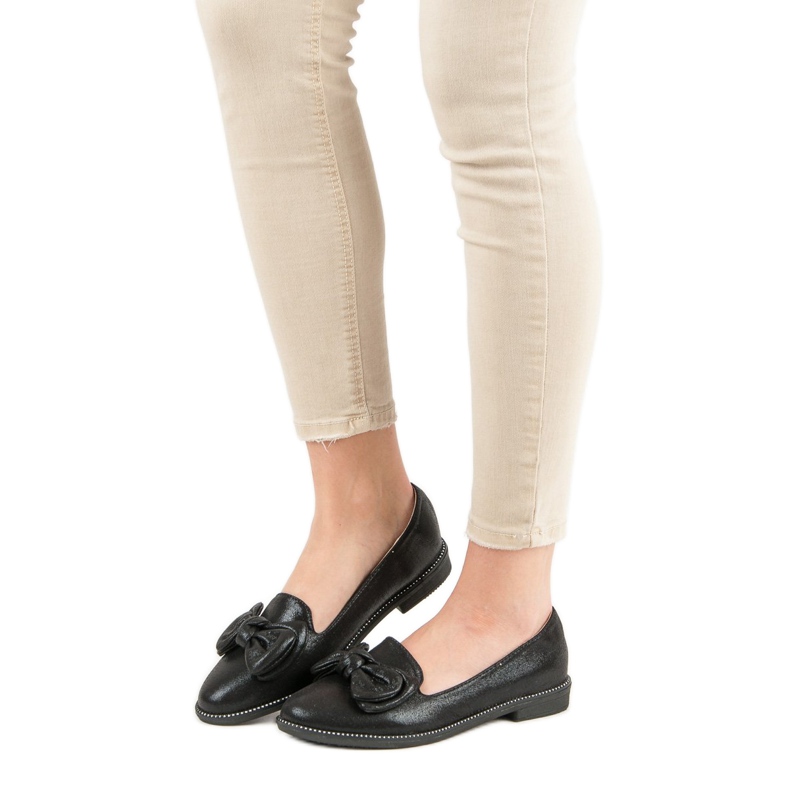 Forever Folie Bailarina negra con lazo negro 2