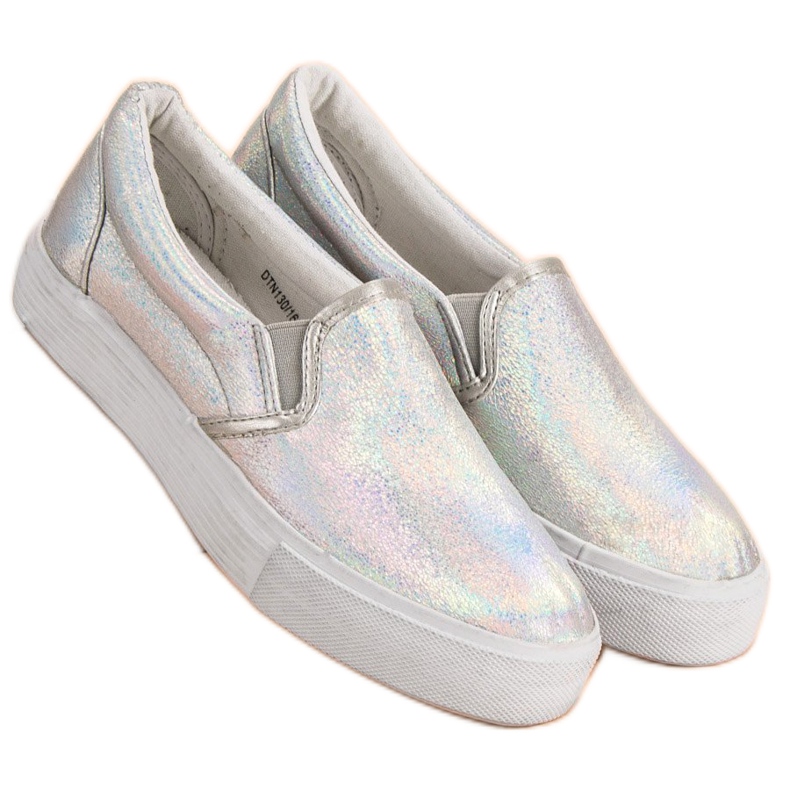 McKey Zapatillas Slipony con efecto Holo gris 1