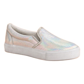 McKey Zapatillas Slipony con efecto Holo gris 2