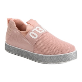 Bestelle Zapatillas slip-on con purpurina rosado 4
